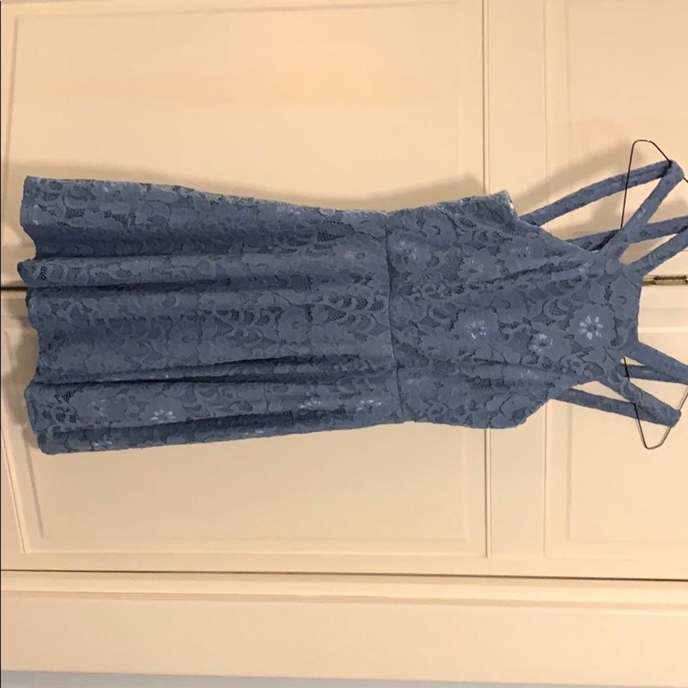 B Darlin light blue lace dress